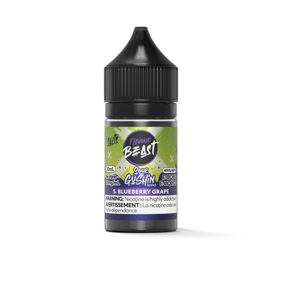 Flavour Beast SOUR GUSHIN' E-liquid "Blueberry Grape" 30mL 20MG
