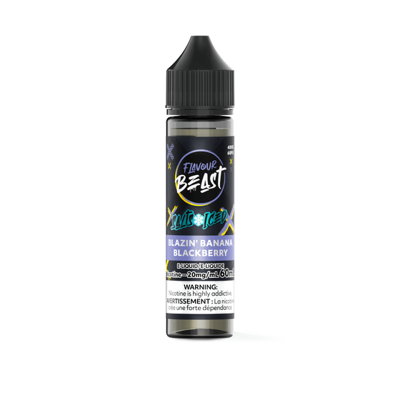 Blazin' Banana Blackberry Iced By Flavour Beast E-liquid Salt Nicotine 60mL