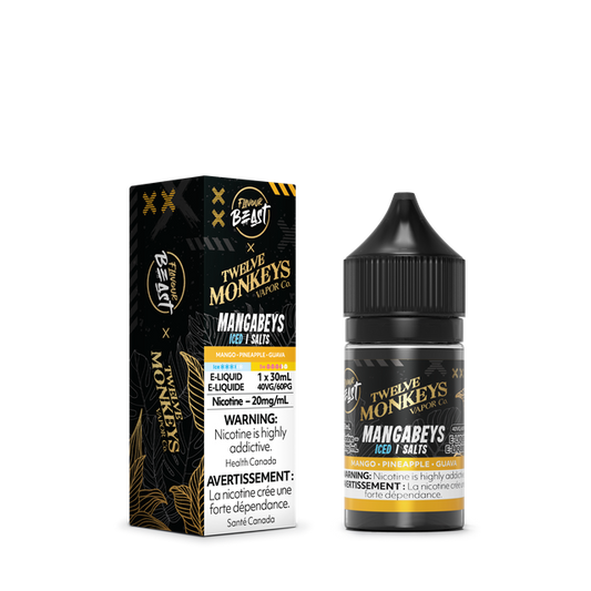 12 Monkey's X Flavour Beast E-liquid  "Mangabeys Iced" 30mL 20MG
