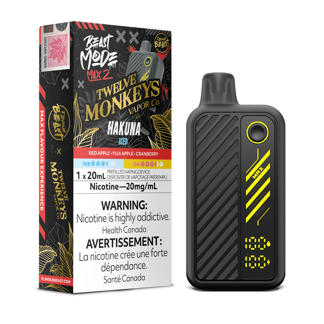 Flavour Beast X 12 Monkeys Beast Mode Max 2 50K 20mL/20MG Disposable