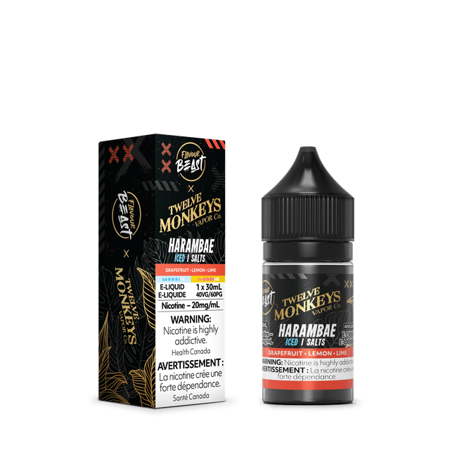 12 Monkey's X Flavour Beast E-liquid  "Harambae Iced" 30mL 20MG