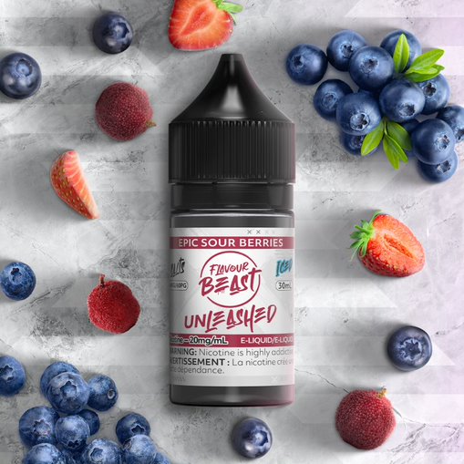 Epic Sour Berries Iced By Flavour Beast Unleashed E-liquid 30mL - 20MG