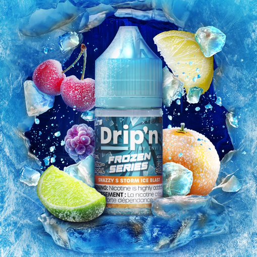 Snazzy S Storm Ice Blast By Drip'n By Envi E-liquid (Frozen Series) 30mL SALT Nic.