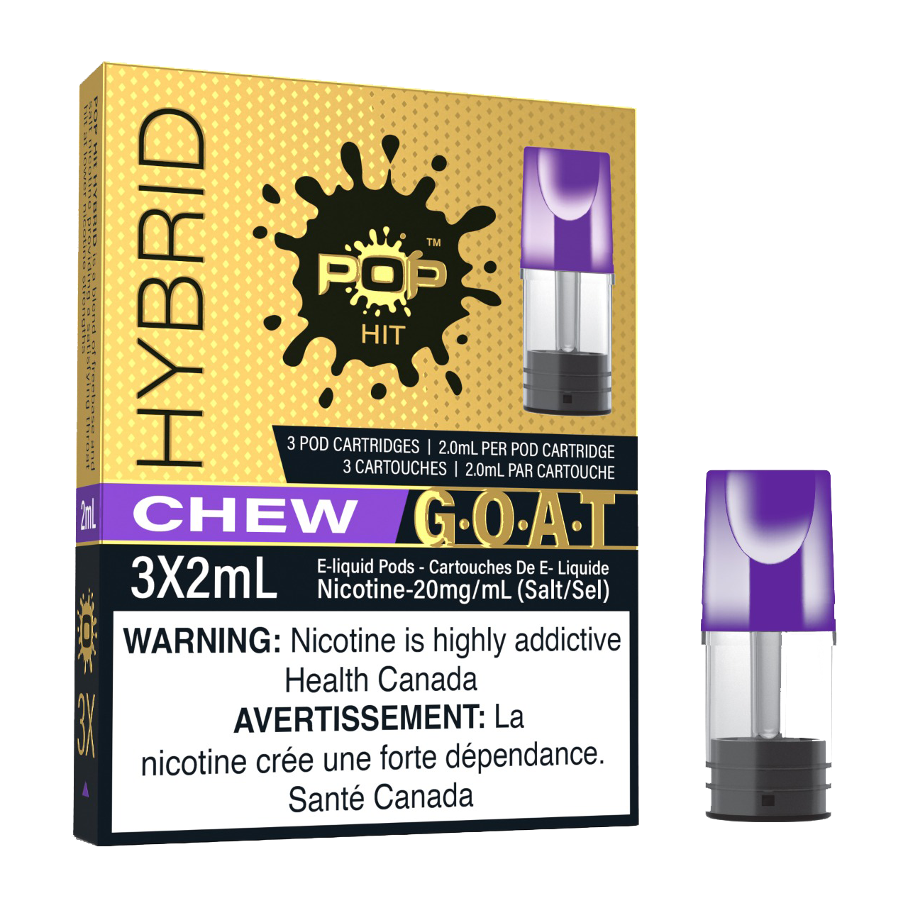 POP Hit 3P/K Pods (Stlth Compatible) 20MG Hybrid