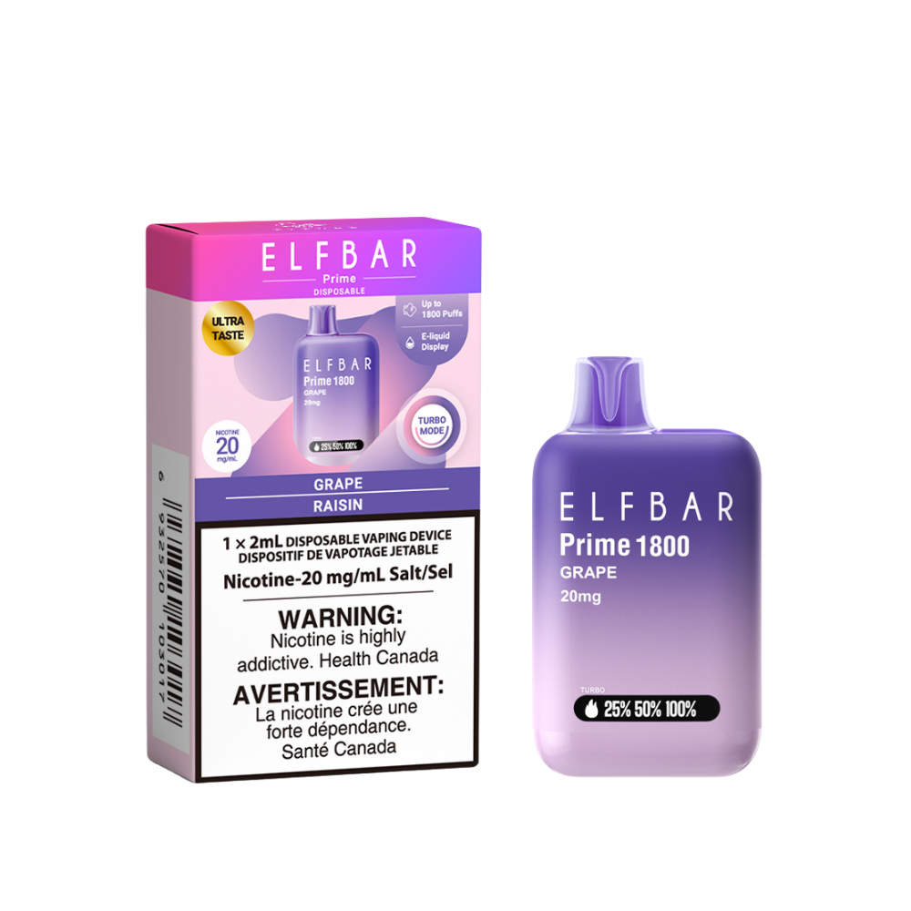 ELF Bar PRIME 1800 2mL Disposable Vape
