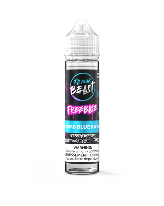 Flavour Beast E-Liquid Freebase Nic. 60mL-Bomb Blue Razz