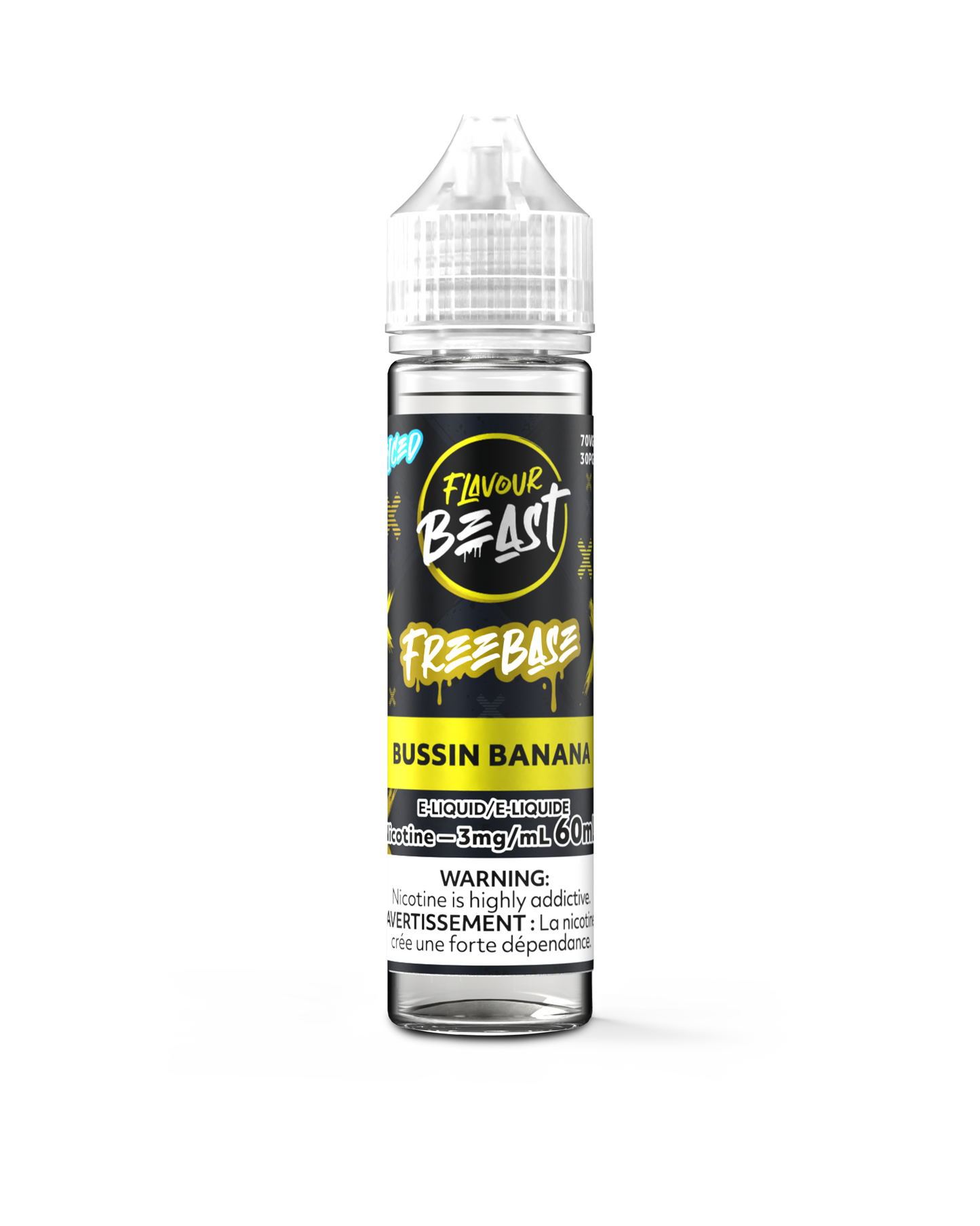 Flavour Beast E-Liquid Freebase Nic. 60mL-Bussin' Banana ICED