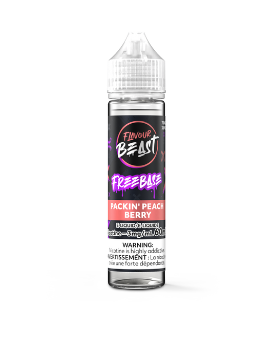 Flavour Beast E-Liquid Freebase Nic. 60mL-Packin Peach Berry