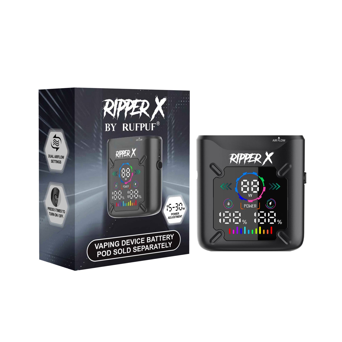 RIPPER X by Rufpuf 1000mah ULTRA X battery (Compatible with all Level X pods)