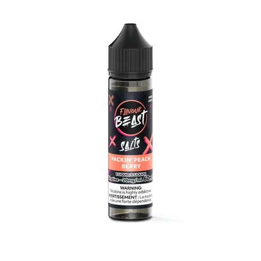 Packin' Peach Berry By Flavour Beast E-liquid Salt Nicotine 60mL