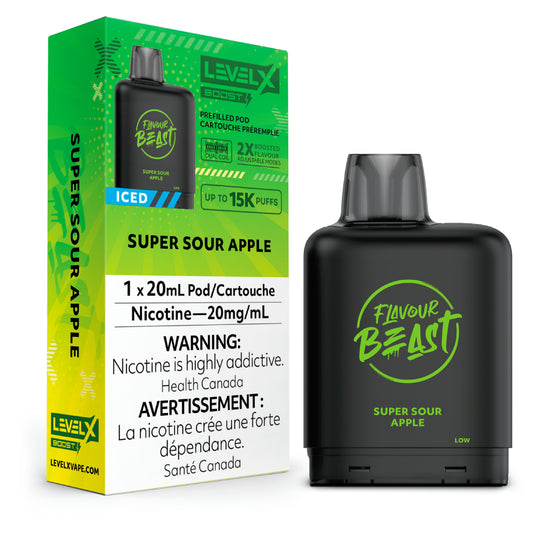 Level X BOOST & BOOST G2 Flavour Beast Pod 25K - 20mL - 20MG 1P/K