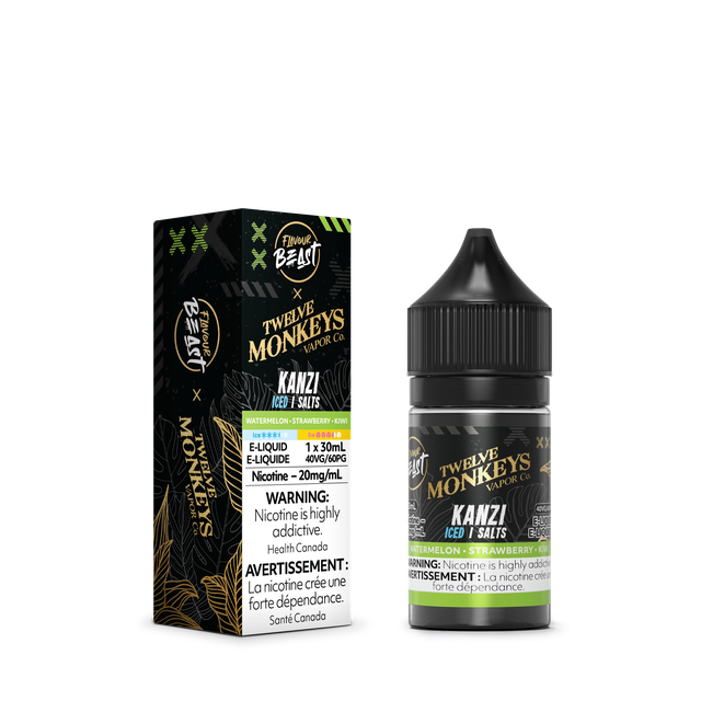 12 Monkey's X Flavour Beast E-liquid "Kanzi Iced" 30mL 20MG