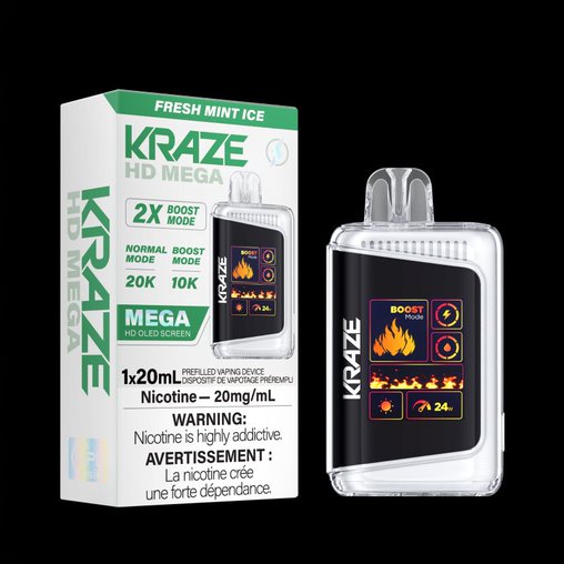 Kraze MEGA HD Disposable - 20MG - 20mL - 20K Puff